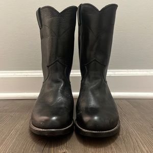 Black Justin Boots Size 8